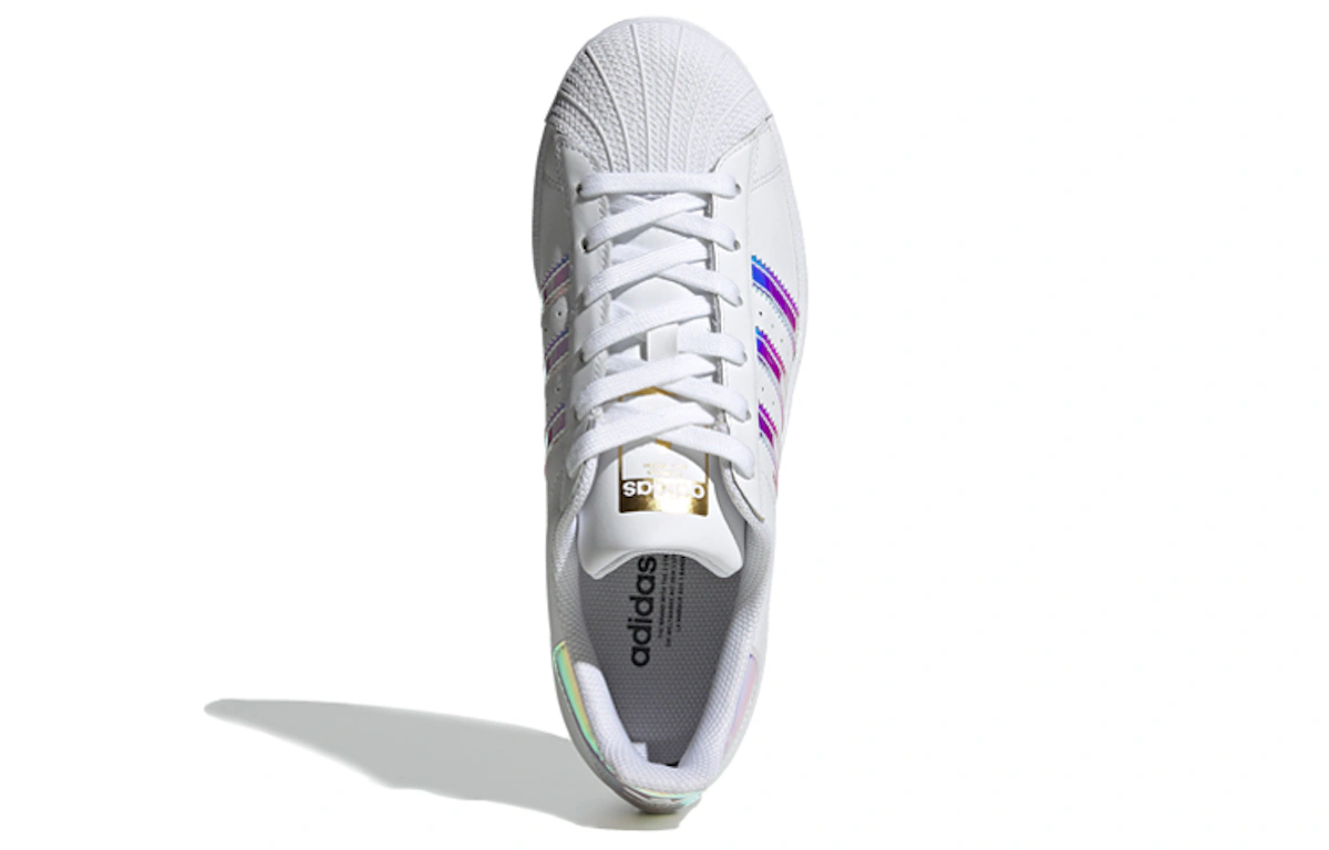 (Women) adidas Superstar 'White Iridescent Stripes' FX7565
