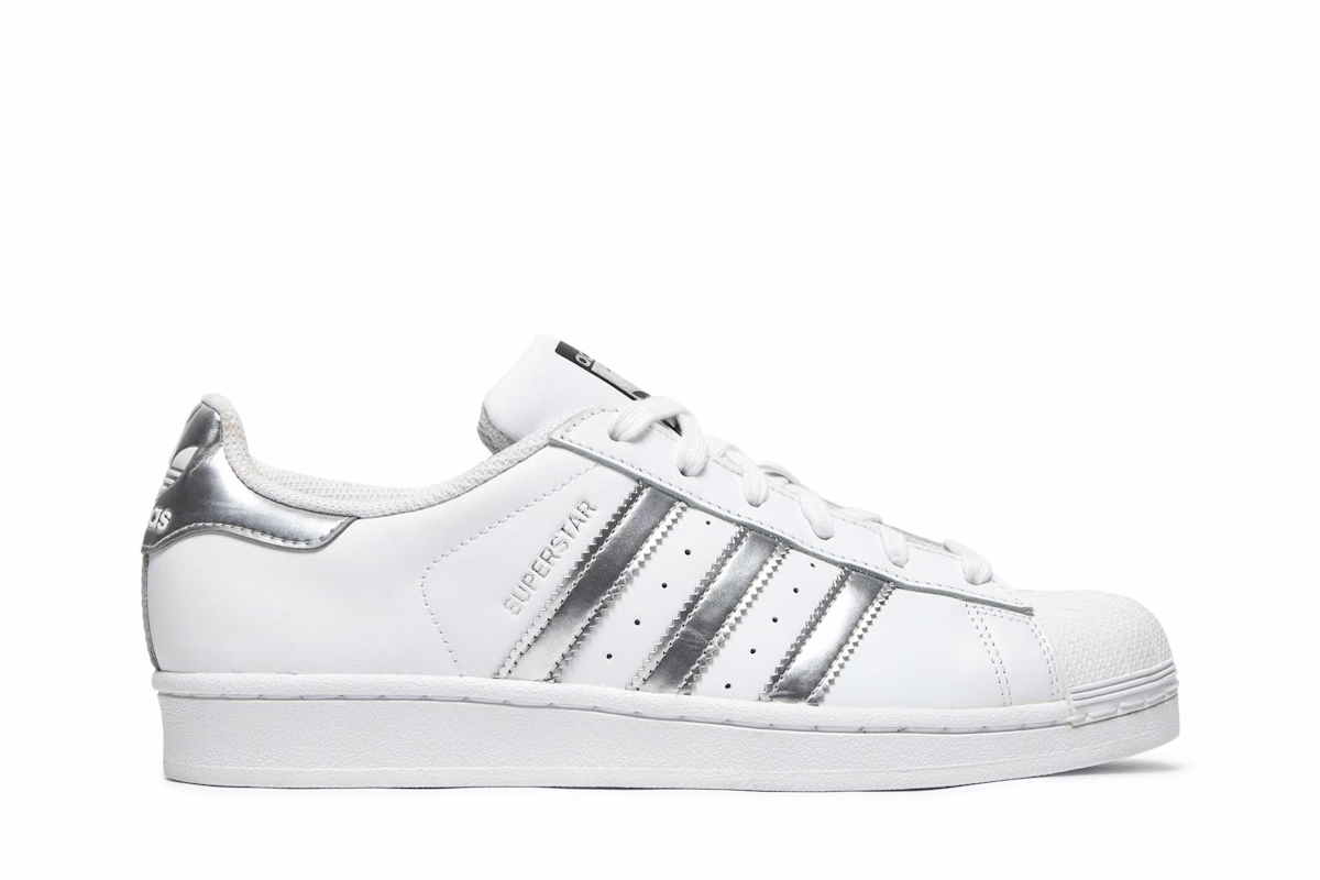 (Women) adidas Superstar 'White Silver Metallic' AQ3091