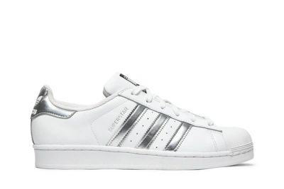 (Women) adidas Superstar 'White Silver Metallic' AQ3091