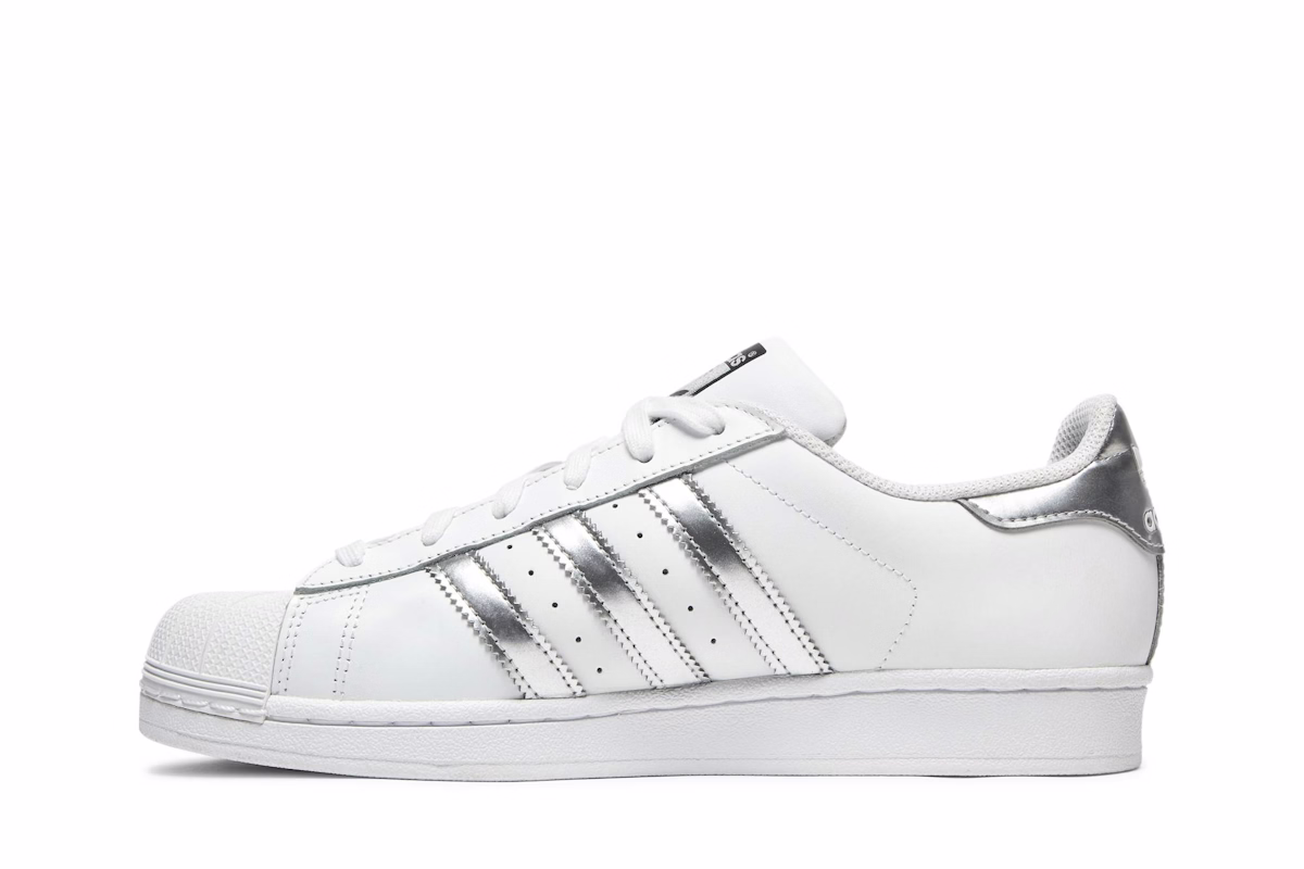 (Women) adidas Superstar 'White Silver Metallic' AQ3091