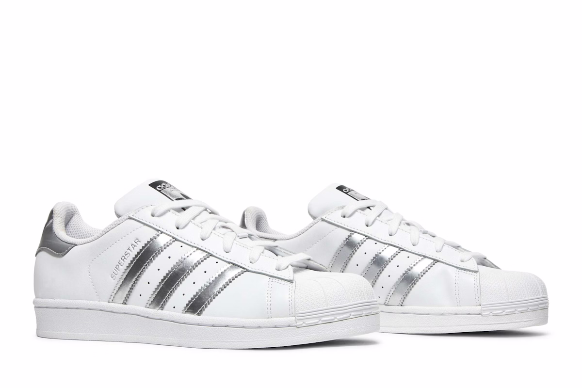 (Women) adidas Superstar 'White Silver Metallic' AQ3091
