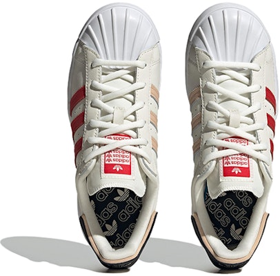(Women) adidas Superstar Ayoon 'Off White Scarlet' HP9576 Purchase (Women) adidas Superstar Ayoon 'Off White Scarlet' HP9576