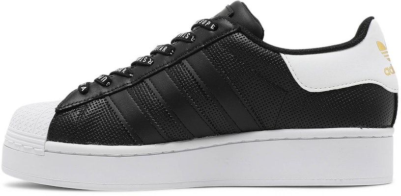 (W) adidas Superstar Bold 'Core Black Hitam' FV3442 Lookbook (W) adidas Superstar Bold 'Core Black Hitam' FV3442
