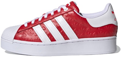 (Women) adidas Superstar Bold 'Heart Embossed - Scarlet' FZ1836 (Women) adidas Superstar Bold 'Heart Embossed - Scarlet' FZ1836