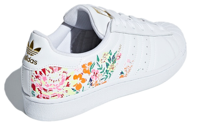Shop (W) adidas Superstar Emas Metallic Motif Bunga DB3495