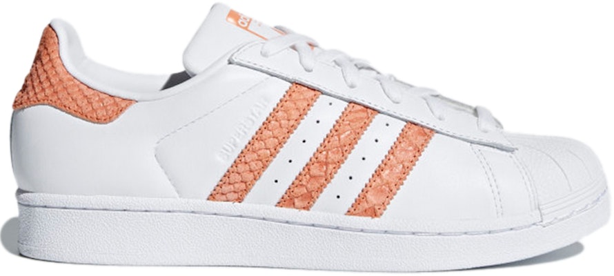 (Women) adidas Superstar Footwear White Chalk Coral CG5462 Order (Women) adidas Superstar Footwear White Chalk Coral CG5462