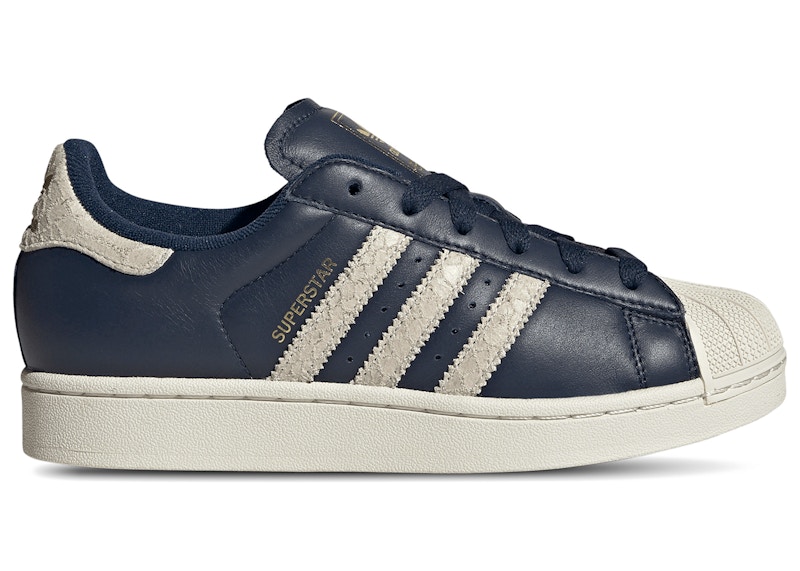 (W) adidas Superstar II Night Indigo Off White Snakeskin
