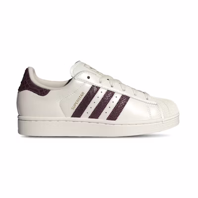 (W) adidas Superstar II Off White Maroon Snakeskin