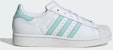 (Women) Adidas Superstar II Sneakers Cloud White/Semi Flash Aqua/Easy Mint JH7060