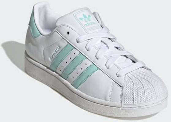 (W) 아디다스 슈퍼스타 II 스니커즈 클라우드 화이트/플래시 아쿠아/이지 민트 JH7060 Shop (W) 아디다스 슈퍼스타 II 스니커즈 클라우드 화이트/플래시 아쿠아/이지 민트 JH7060