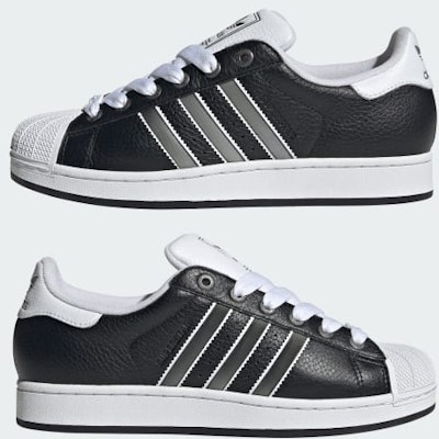 아디다스 슈퍼스타 II 스니커즈 코어 블랙/매트 실버/클라우드 화이트 JQ3209 Sizing 아디다스 슈퍼스타 II 스니커즈 코어 블랙/매트 실버/클라우드 화이트 JQ3209