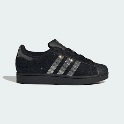 (Women) Adidas Superstar II Sneakers Core Black/Silver Metallic/Off White