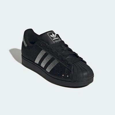 (Women) Adidas Superstar II Sneakers Core Black/Silver Metallic/Off White