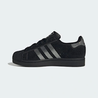 (Women) Adidas Superstar II Sneakers Core Black/Silver Metallic/Off White