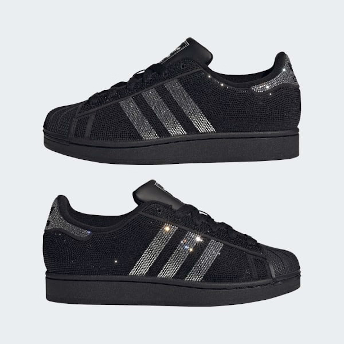 (Women) Adidas Superstar II Sneakers Core Black/Silver Metallic/Off White