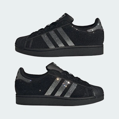 (Women) Adidas Superstar II Sneakers Core Black/Silver Metallic/Off White