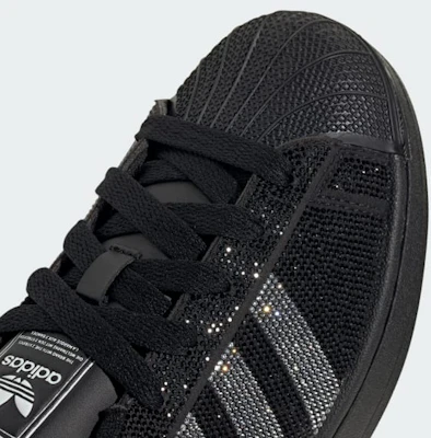 (W) Adidas Superstar II Sneakers Zwart/Zilver Metallic/Wit IH4200 2