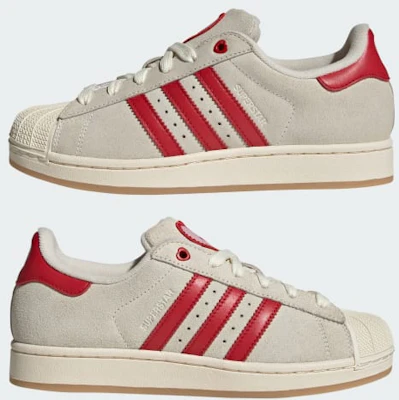 (Women) adidas Superstar II Sneakers Cream White/Better Scarlet/Sandy Pink KH9037 Cheap (Women) adidas Superstar II Sneakers Cream White/Better Scarlet/Sandy Pink KH9037
