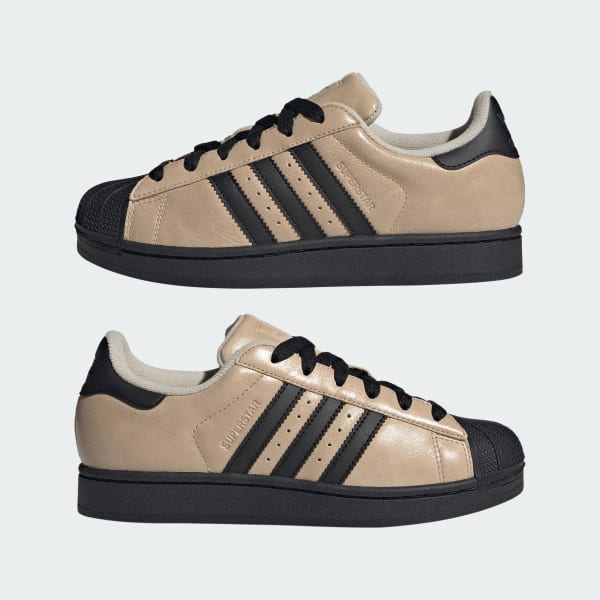 Sizing (Women) adidas Superstar II Sneakers Crystal Linen/Core Black/Gold Metallic IH6661