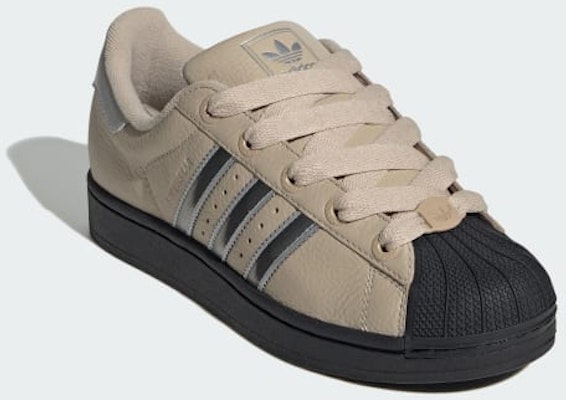 (Women) Adidas Superstar II Stone Khaki/Silver Metallic/Core Black JR4234 Shop (Women) Adidas Superstar II Stone Khaki/Silver Metallic/Core Black JR4234