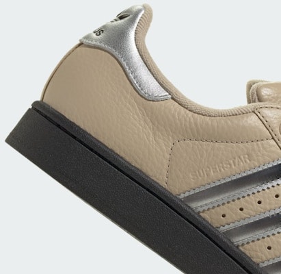 (Women) Adidas Superstar II Stone Khaki/Silver Metallic/Core Black JR4234 2