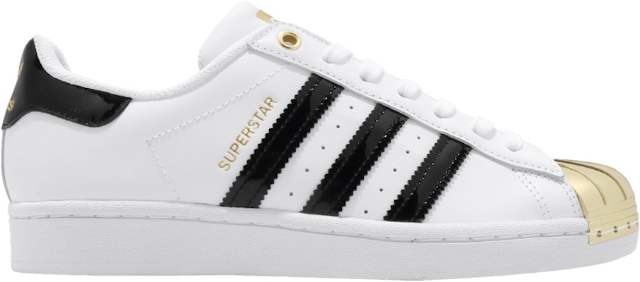 Women adidas Superstar Metal Toe White Gold Metallic FV3310