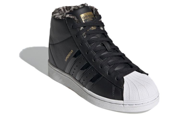Order adidas originals Superstar Up 加絨 中幫 板鞋 女款 黑白金