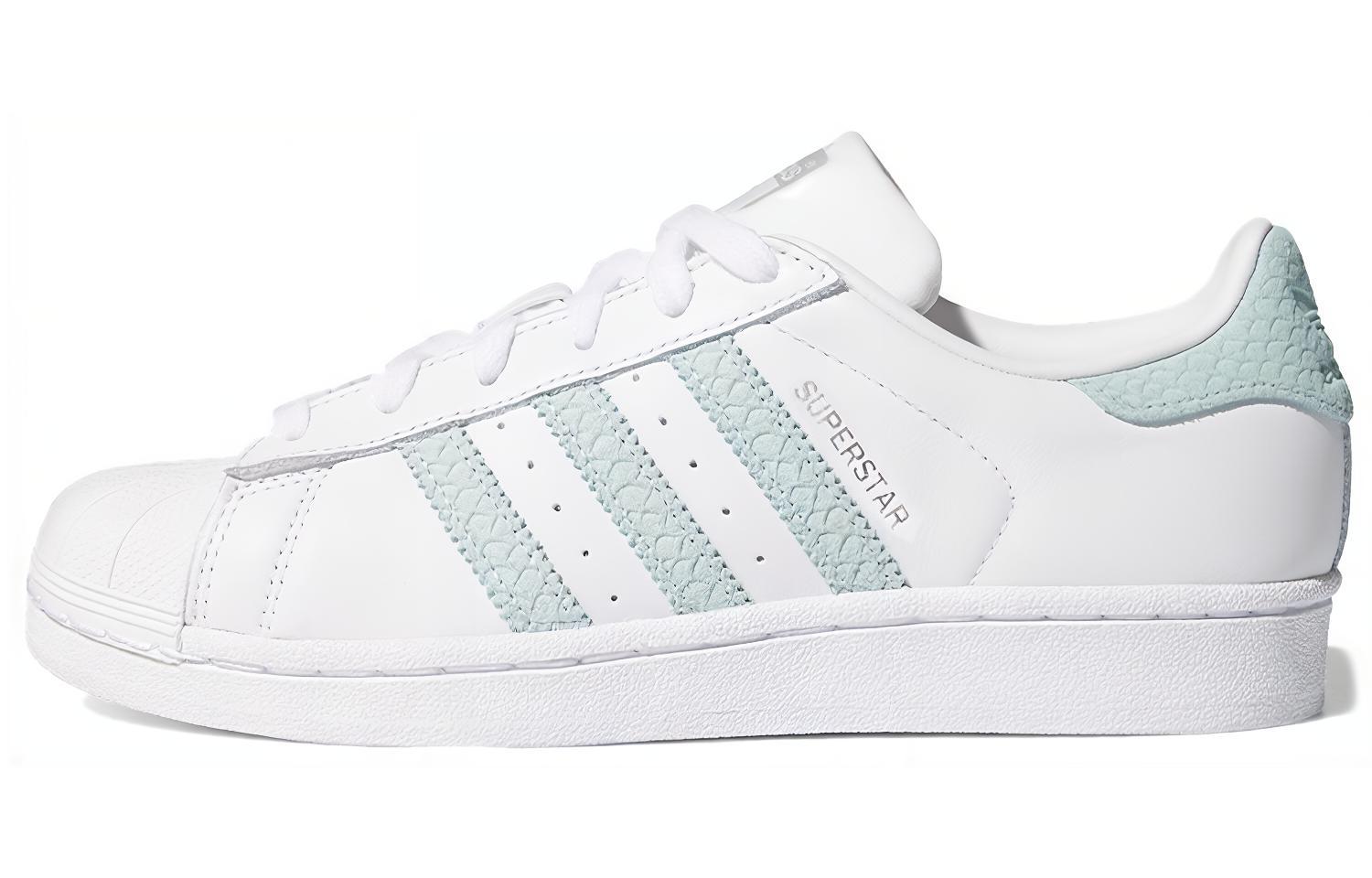 (Women) adidas Superstar White Ash Green B41509