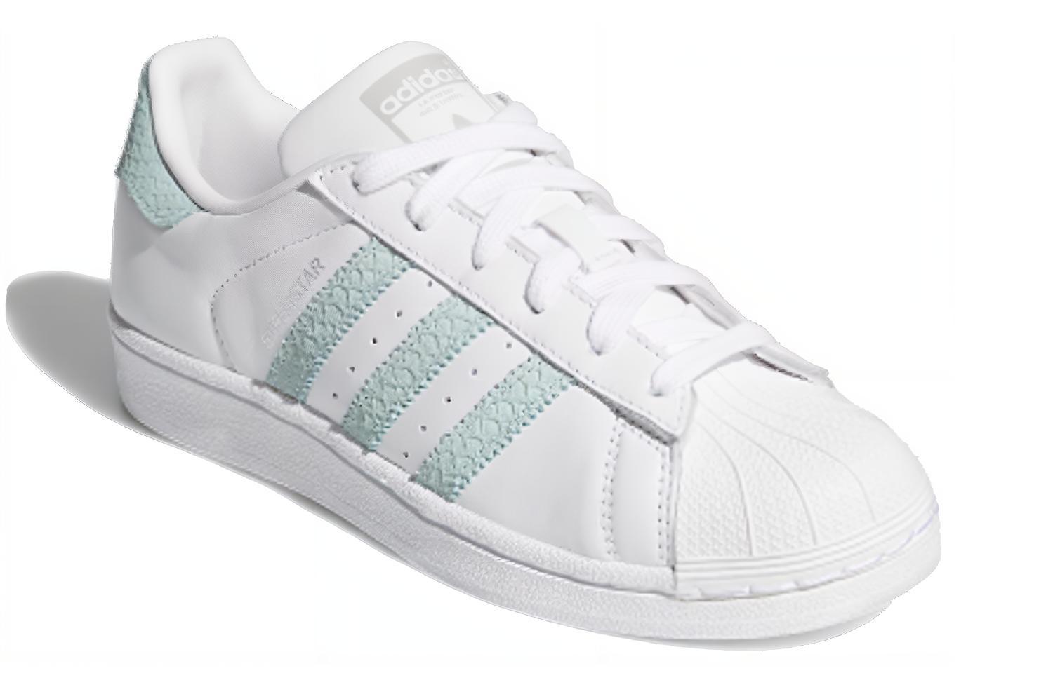 Lookbook (W) adidas Superstar Putih Hijau Abu-Abu B41509