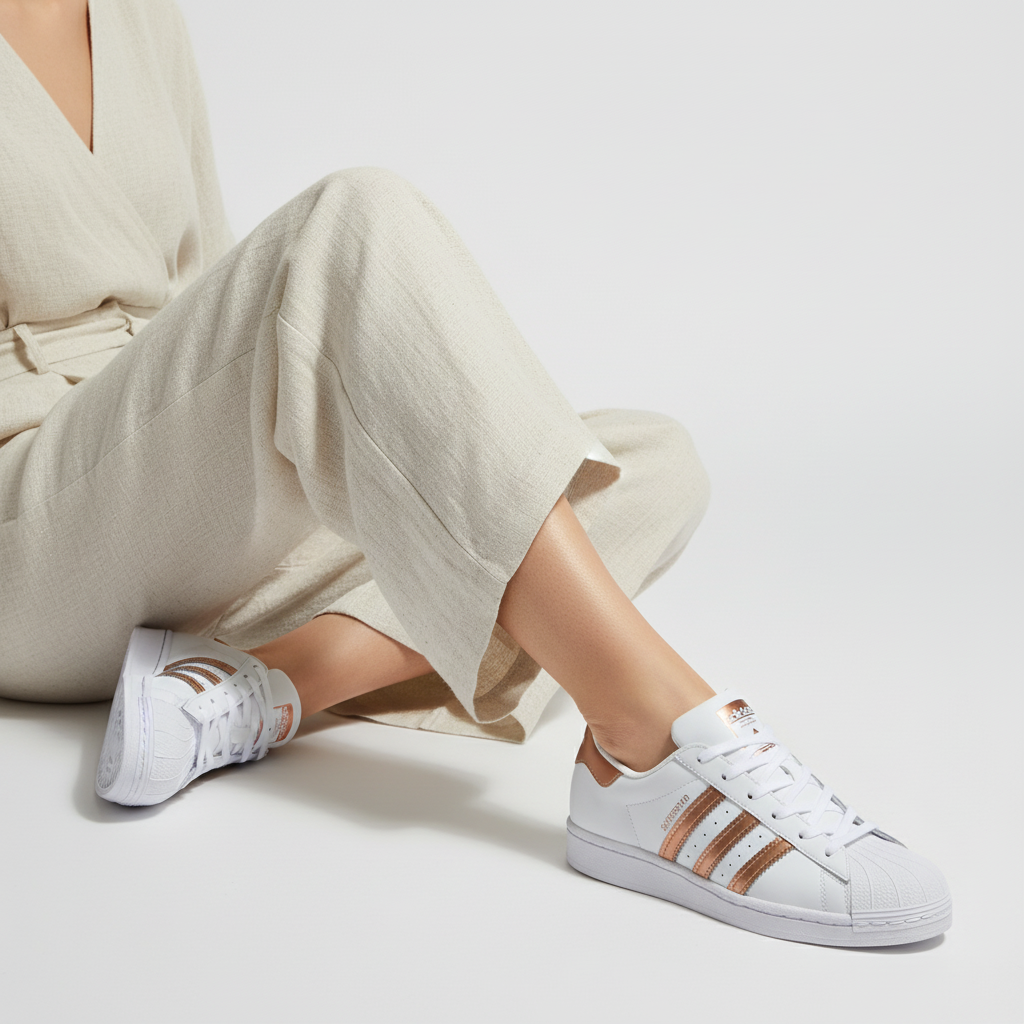 Order (W) adidas Superstar Putih Tembaga Metalik FX7484