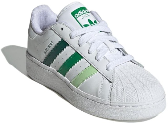 (W) アディダス Superstar XLG 白×緑 IF9121 Lookbook (W) アディダス Superstar XLG 白×緑 IF9121