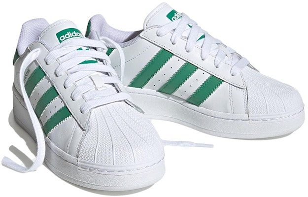 (Women) adidas Superstar XLG 'White Semi Court Green' IF3002 Lookbook (Women) adidas Superstar XLG 'White Semi Court Green' IF3002