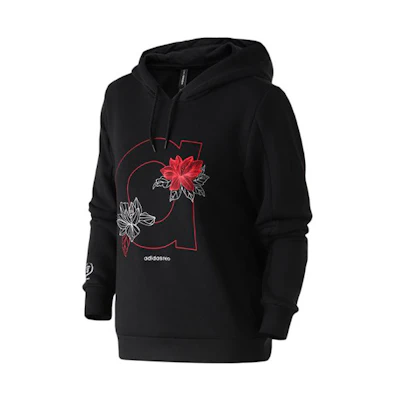 (Women) adidas Sweat HD Pullover Hoodie Black DZ7601
