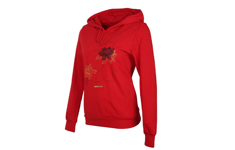 (Women) adidas Sweat Pullover Hoodie Light Scarlet DZ7602