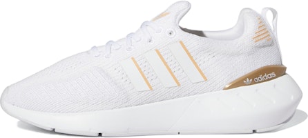 (Women) adidas Swift Run 22 'White Gold Metallic' GZ4973 (Women) adidas Swift Run 22 'White Gold Metallic' GZ4973