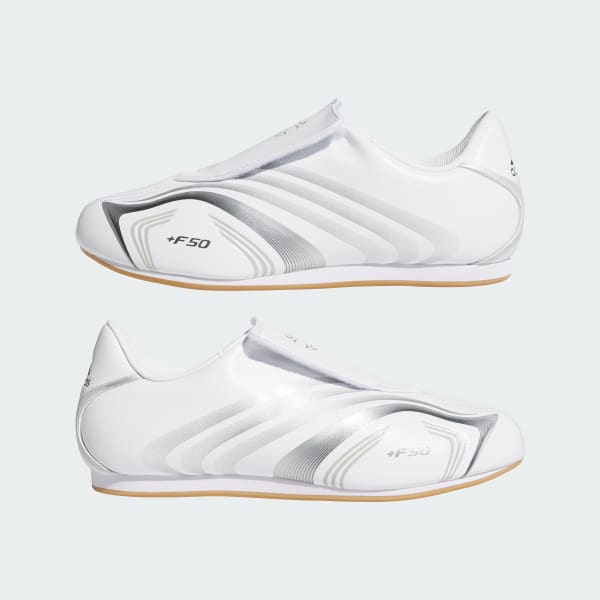 Sizing (W) Adidas Taekwondo F50 Zapatos Artes Marciales Blanco/Plata Metálica/Hierro JR6404