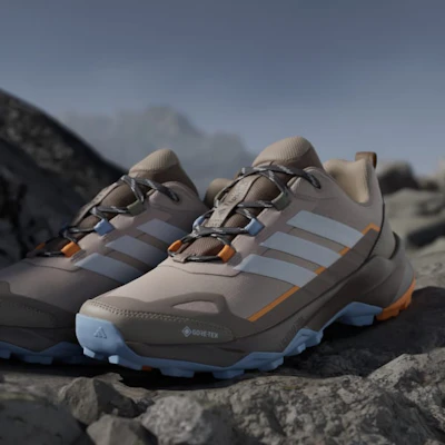 (W) Adidas Terrex Skychaser AX5 GTX Senderismo Taupe/Blanco/Glow Azul HP7169 2