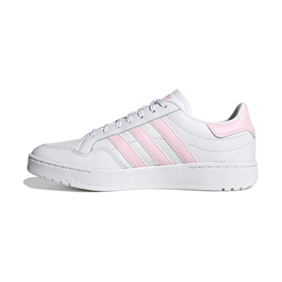 (W) adidas Team Court 'White Clear Pink'