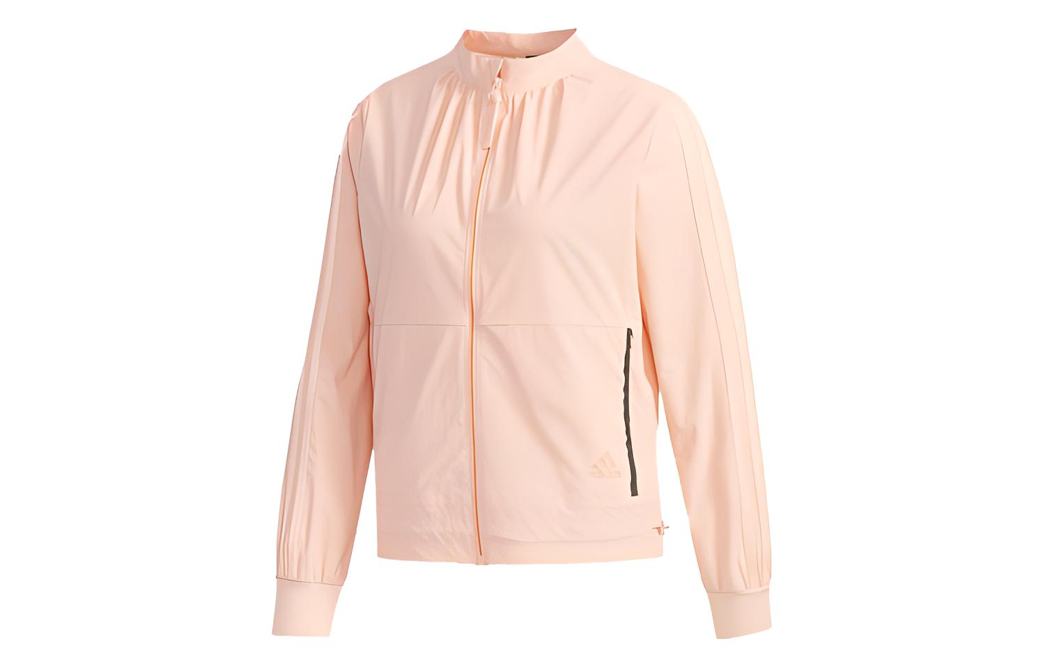 (Women) adidas Team Issue Athletic Casual Comfort Jacket in Shiny Pink EH3920