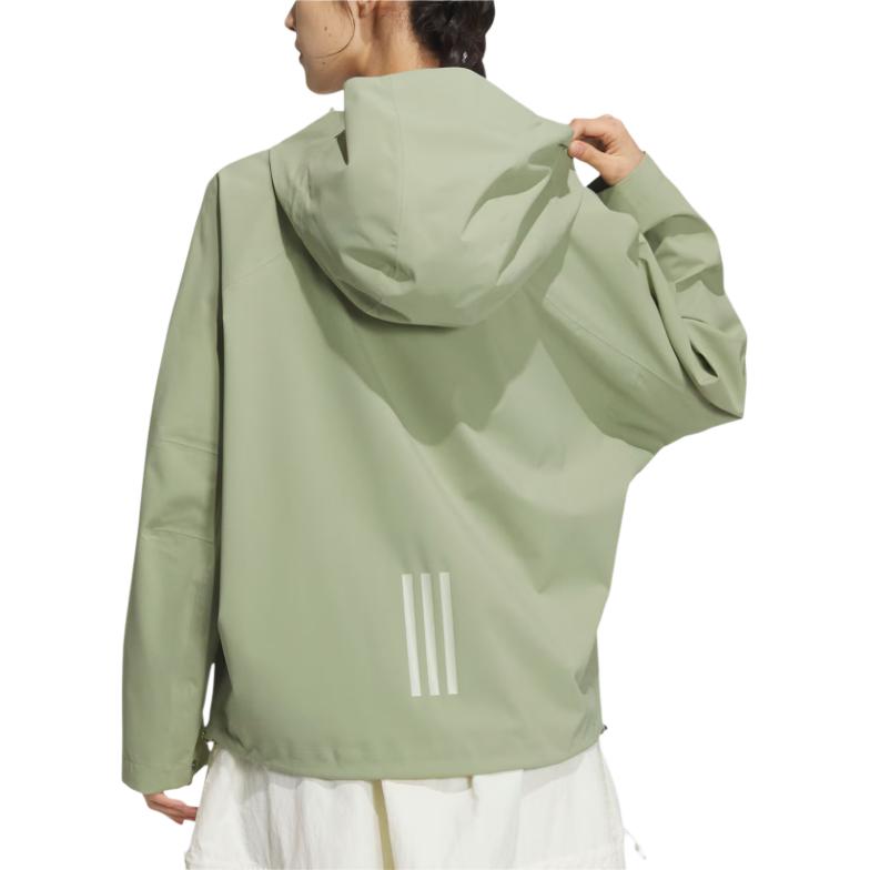 (Women) adidas Tech Rain Jacket Waterproof Windproof Hoodie in Tent Green JJ1092 圖 4