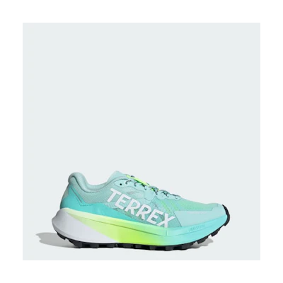 (W) Adidas TERREX Agravic 3 Trail Running Shoes Semi Flash Aqua/Cloud White/Lucid Lemon