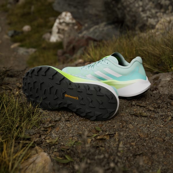 Shop (W) 阿迪达斯TERREX Agravic 3越野跑鞋 半闪光蓝/云白/透亮柠檬 JR5250