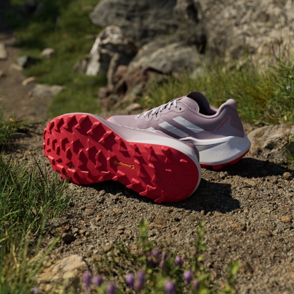 Shop (W) adidas Terrex Agravic 3 Kasut Larian Jejak Preloved Fig/Cloud White/Pure Ruby JP9799