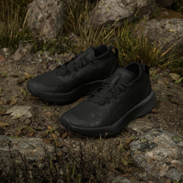 (W) Adidas TERREX Agravic GTX Trail Running Shoes Core Black/Core Black/Grey Six 圖 5