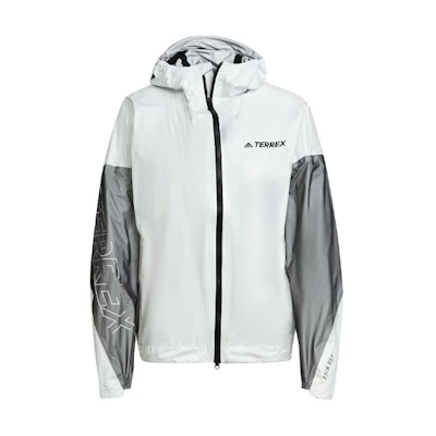 (Women) adidas Terrex Agravic Pro Rain Jacket White Hooded Colorblock Outerwear H44104