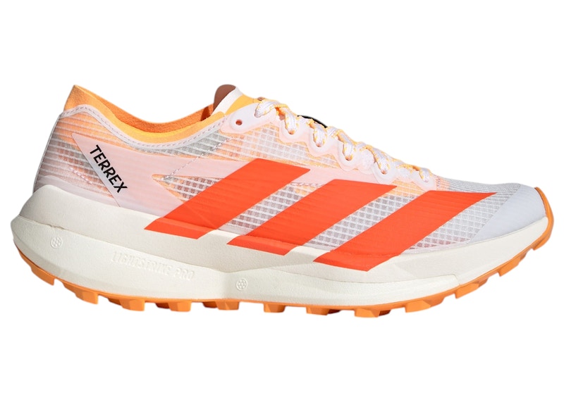 (Women) adidas Terrex Agravic Speed 2 Trail White Impact Orange Lucid Tangerine JR9115