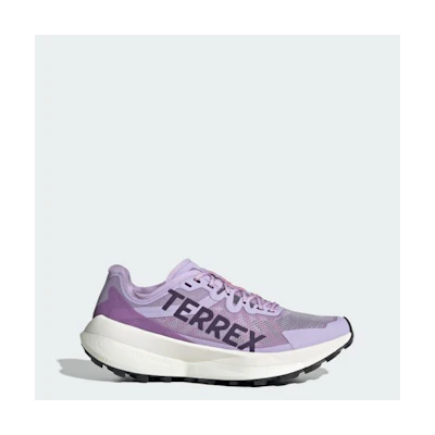 (W) Adidas TERREX Agravic Speed Trail Running Shoes Powder Plum/Aurora Plum/Lucid Red
