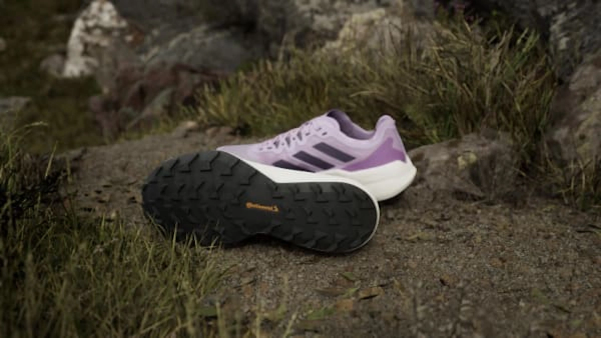 (Women) Adidas TERREX Agravic Speed Trail Running Shoes Powder Plum/Aurora Plum/Lucid Red