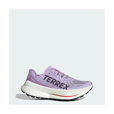 (W) Adidas TERREX Agravic Speed Ultra Trail Running Shoes Powder Plum/Aurora Plum/Lucid Red