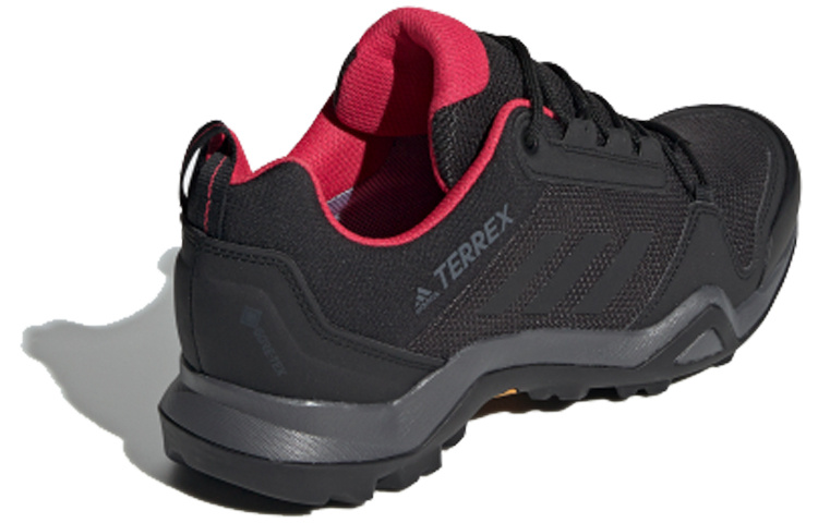 Shop adidas Terrex AX3 GTX 防滑透氣 低筒戶外徒步鞋 女款 黑紅